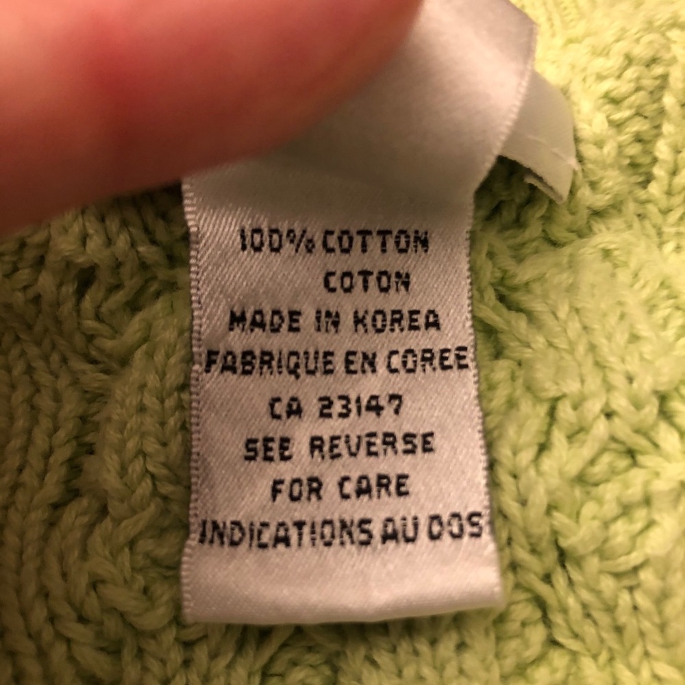 Talbots spring green cotton sweater - Picture 4 of 5